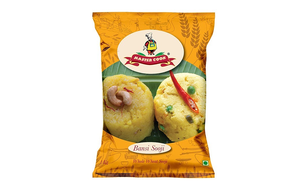 Master Cook Bansi Sooji Whole Wheat Sooji   Pack  1 kilogram